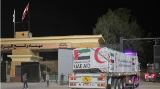 10 UAE Aid Lorries Arrive In The Gaza Strip