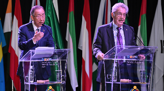 Ban Ki-moon And Dr. Heinz Fischer Attend Model United Nations Conference At GEMS World Academy