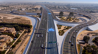 New Bridge Opens At Al Qudra Road And Sheikh Zayed Bin Hamdan Al Nahyan Street Intersection