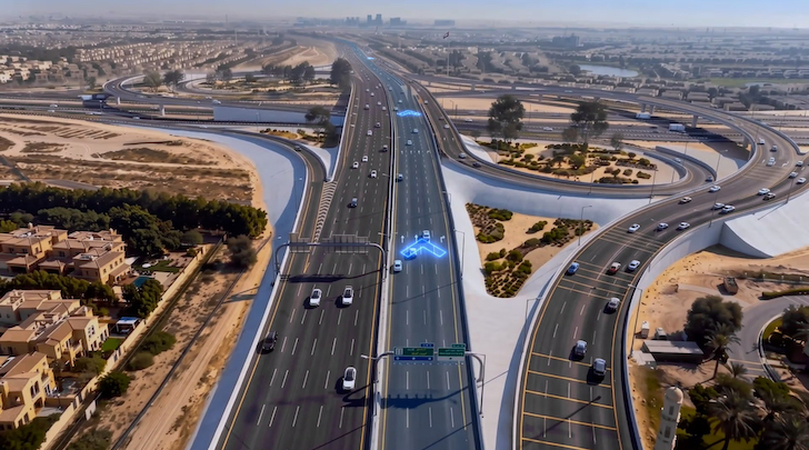 New Bridge Opens At Al Qudra Road And Sheikh Zayed Bin Hamdan Al Nahyan Street Intersection