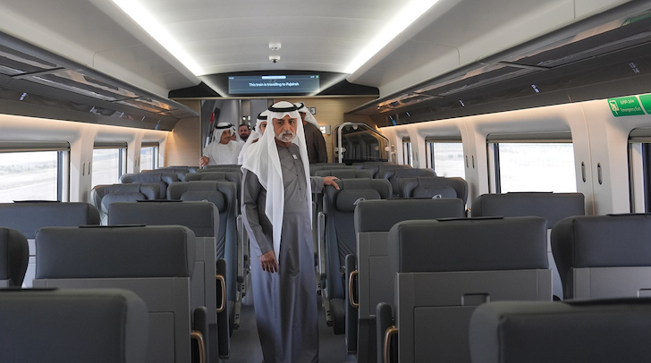 His Excellency Sheikh Nahyan Bin Mubarak Boards New Etihad Rail