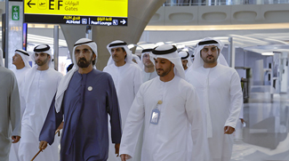 His Highness Sheikh Mohammed Visits Abu Dhabi's Zayed International Airport