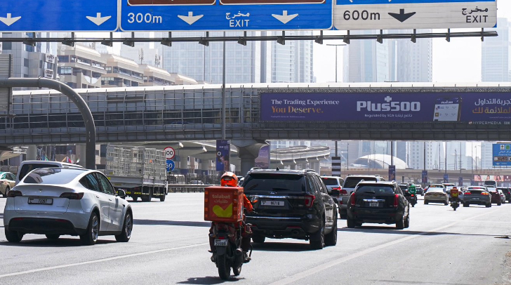 Delivery Riders Banned From Fast Lanes In Dubai Roads
