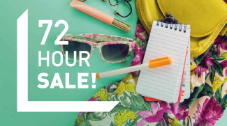 72 Hour Sale on fashion accessories ends tomorrow