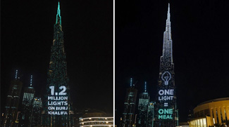 Burj Khalifa Lights Up Securing 1.2 Million Meals In One Week