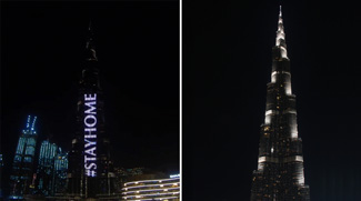 Burj Khalifa Lights Up To Send A Strong Message