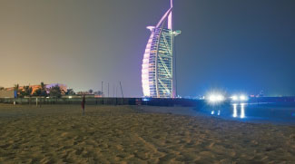 The night swimming beach has opened in Dubai
