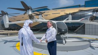 His Highness Sheikh Hamdan Reviews Dubai's Air Taxi Station