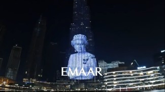 Burj Khalifa Lights Up As A Tribute To The Queen