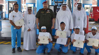 Watch: Heroic ADNOC staff put out flaming Lamborghini