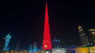 UAE Is Painted Red To Welcome President Xi