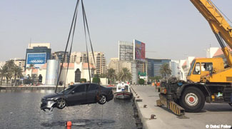 WATCH: Dubai Police rescue sunken car