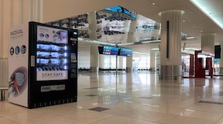 PPE Vending Machines Located At The Airport For Passengers