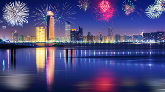 Abu Dhabi Fireworks For New Year Celebrations