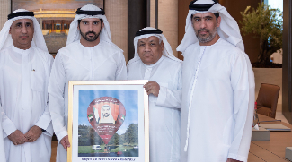 His Highness Sheikh Hamdan Meets UAE Hot Air Balloon Team In Dubai
