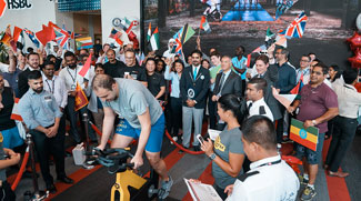 WATCH: HSBC Pedals To A New World Record As It Opens Its Headquarter In Dubai