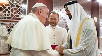 Abu Dhabi’s Crown Prince Welcomes Pope Francis