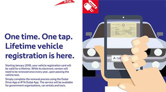 RTA issues lifetime electronic vehicle registration card from Jan 2018