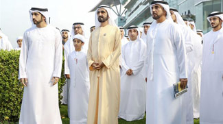 Ruler Of Dubai Attends Super Saturday Races At Meydan Racecourse
