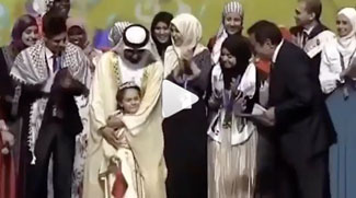 WATCH: HH Sheikh Mohammed Wipes Tears of Young Girl Using His Headdress