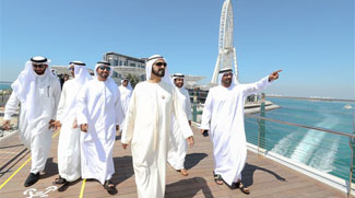 Sheikh Mohammed Visits Bluewaters Island