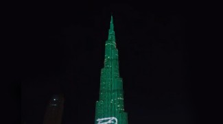 Burj Khalifa Lights Up For Saudi Arabia Win!